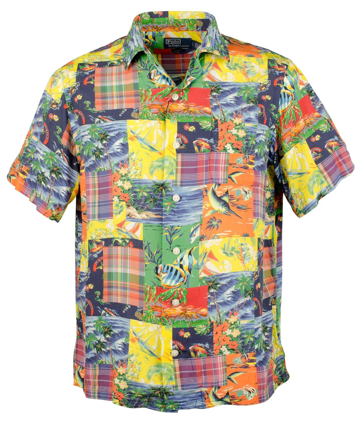 Polo Ralph Lauren Men's Classic Fit Patchwork Camp Shirt