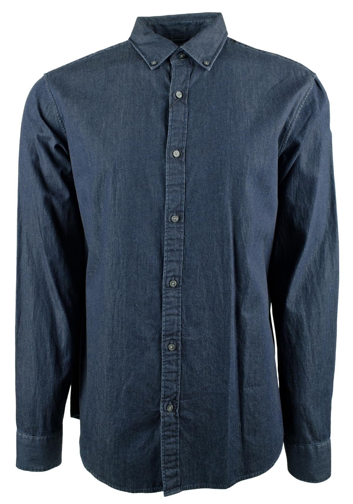 Michael Kors Men's Denim Slim Fit Long Sleeve Shirt