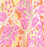 Ralph Lauren Lauren Viscose/Cotton Floral Knit Top Tee, Orange/Multi (2X)