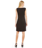 Lauren Ralph Lauren Women's Asymmetric Colorblock Dress-BW-10 Black/White