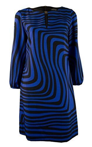 Tahari by ASL Women's Geo-Print Belted Shift Dress-CB-4