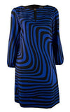 Tahari by ASL Women's Geo-Print Belted Shift Dress-CB-4