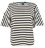 Lauren Ralph Lauren Women's Petite Jersey Cold Shoulder Top