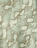 Ralph Lauren Women's Satin Snakeskin Print A-line Skirt Turquoise Multi
