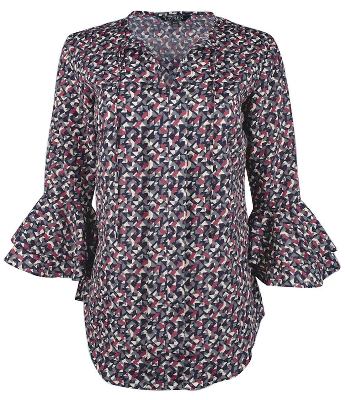 Lauren Ralph Lauren Women's Petite Three Quarter Sleeve Blouse Top