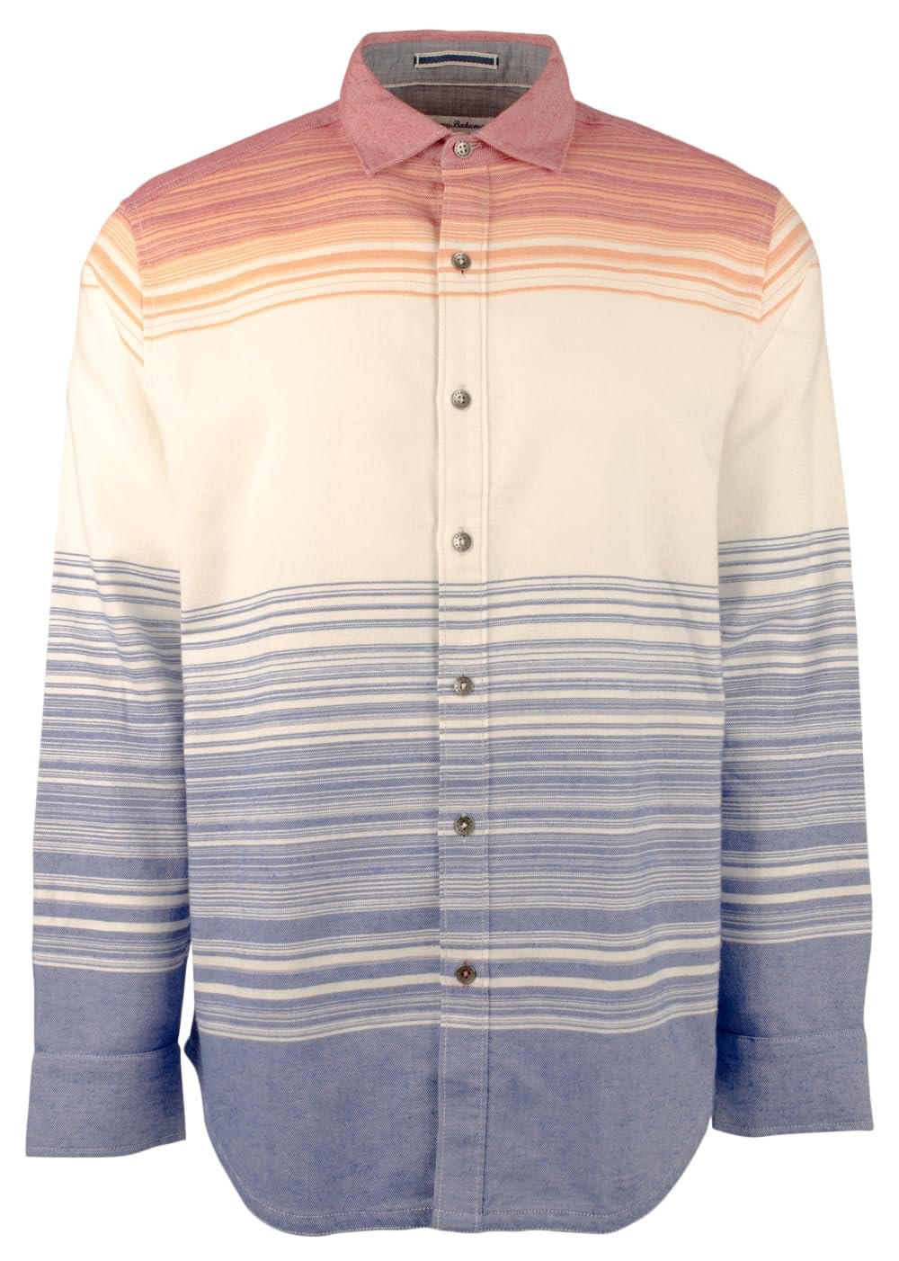 Men's Canyon Beach Bonfire Stripe Button Down Flannel Shirt Large