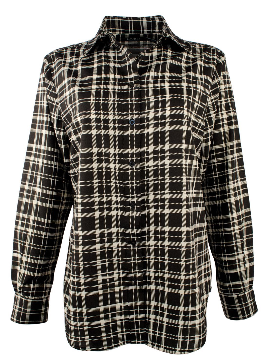 Lauren Ralph Lauren Women's Plaid Crepe Button Down Shirts