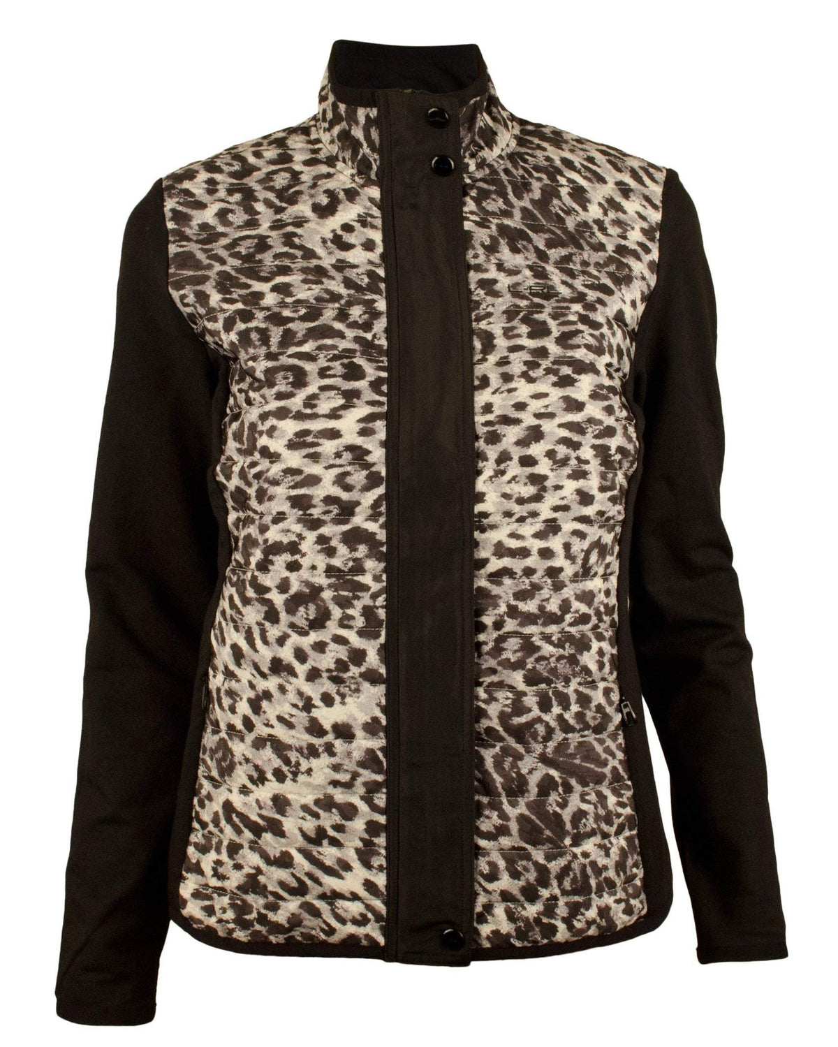 Ralph Lauren LRL Women's Quilted Front Animal Print Jacket Top BM XS