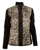 Ralph Lauren LRL Women's Quilted Front Animal Print Jacket Top BM XS