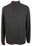 Tommy Bahama Men's Flipshore Half Zip Sweater (Black Cherry Heather, 3XLT)