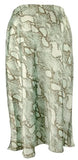 Ralph Lauren Women's Satin Snakeskin Print A-line Skirt 4 Turquoise Multi