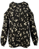 Lauren Ralph Lauren Women's Plus Size Floral Cold Shoulder Top