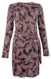 Michael Kors Women's Faux Wrapped Paisley T Shirt Dress