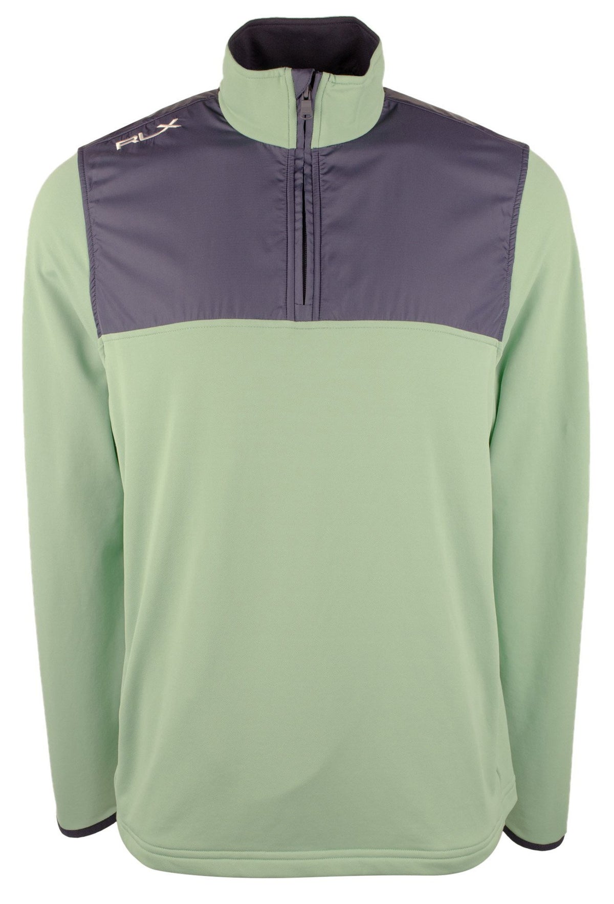 RLX Ralph Lauren Men's Water-Repellant Pullover Shirts Green / Navy Blue Large