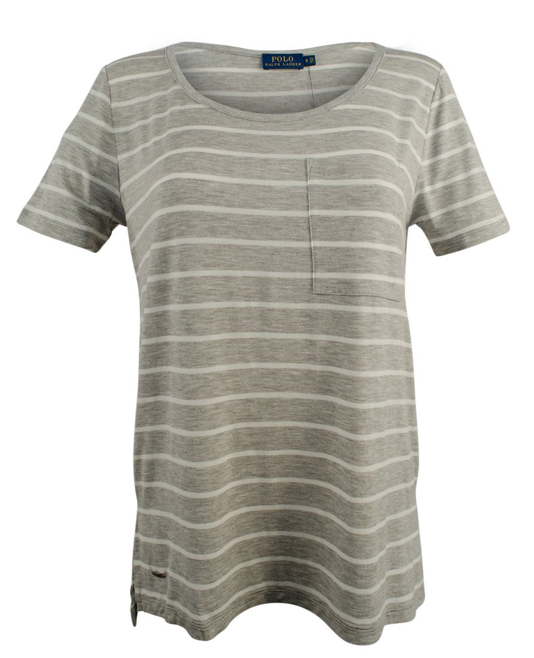 Polo Ralph Lauren Women's Striped Scoop Neckline Jersey T Shirt Top