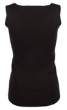 Women's V-Neck Sleeveless Sweater Top PB Small Polo Black