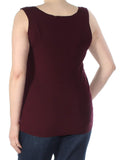 Women's V-Neck Sleeveless Sweater Top BRG X-Large Burgundy