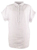 Lauren Ralph Lauren Women's Plus Striped Linen Shirt PW 3X
