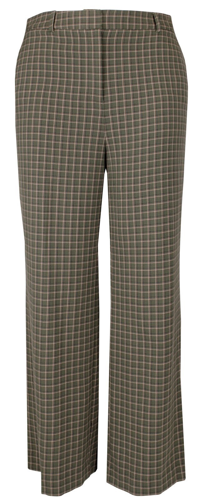 Vince Camuto Women's Plus Size Plaid Flat Front Wide Leg Pants