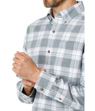 Southern Tide Men's Ic Flannel Sportshirt-Milton Plaid Heather Harbour Mist XL