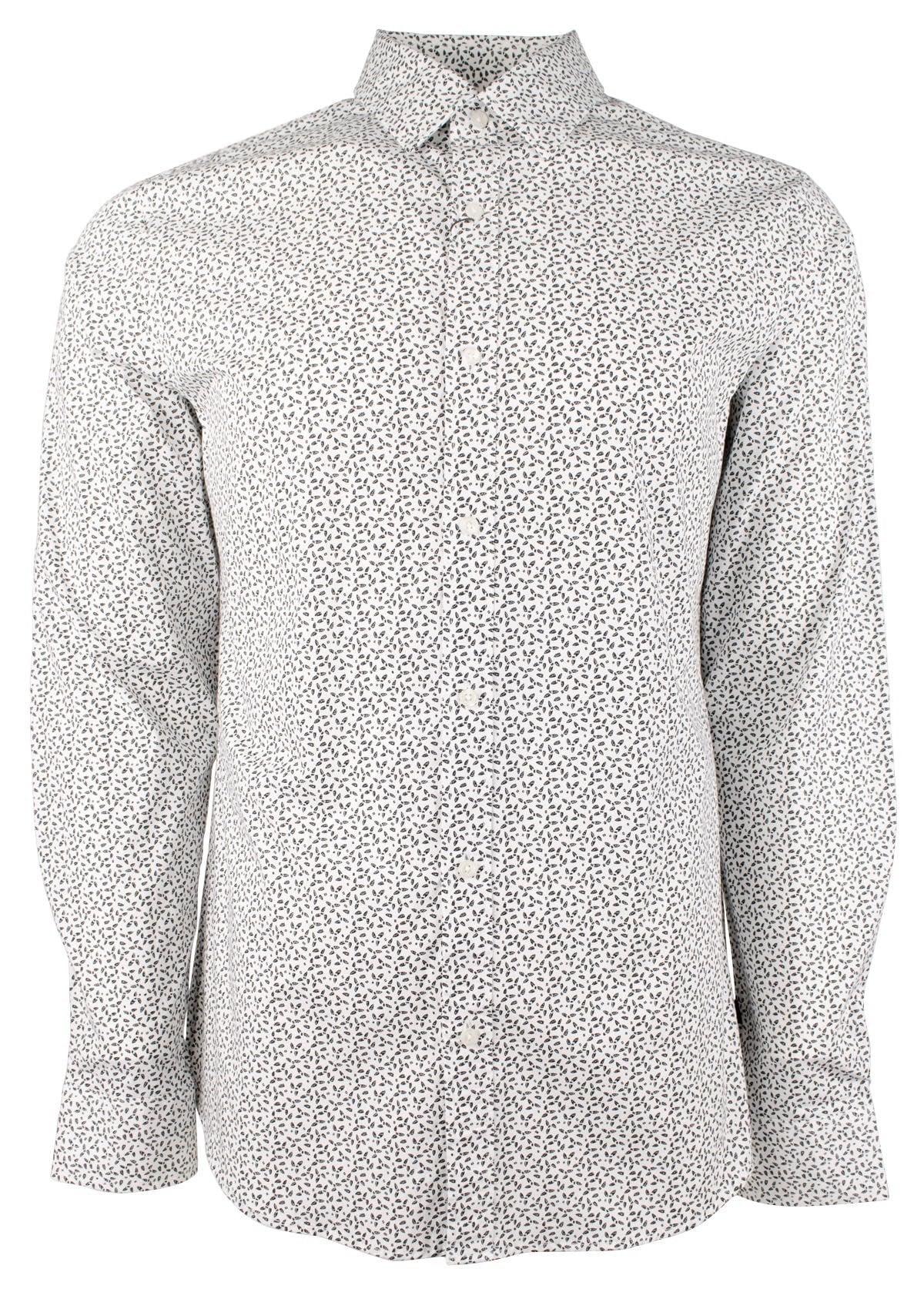 Michael Kors Men's Cotton Blend Slim Fit Long Sleeve Shirt