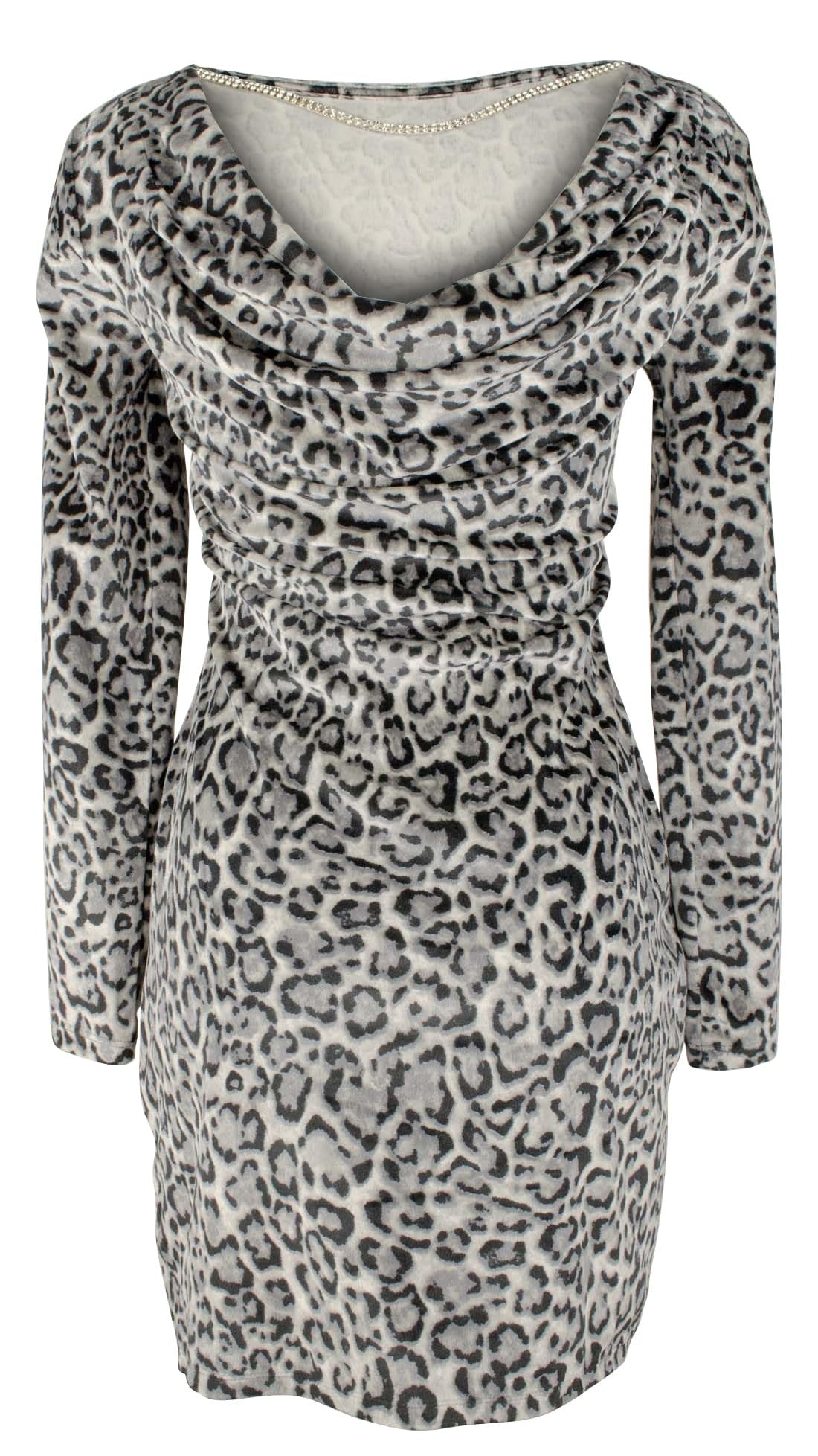 Michael Kors Women's Plus Size Velvet Long Sleeve Cowl Back Dress