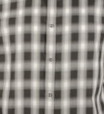 Michael Kors Men's Slim Fit Plaid Print Long Sleeves Shirt BLK Large