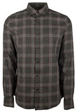 Michael Kors Men's Slim Fit Plaid Print Long Sleeves Shirt