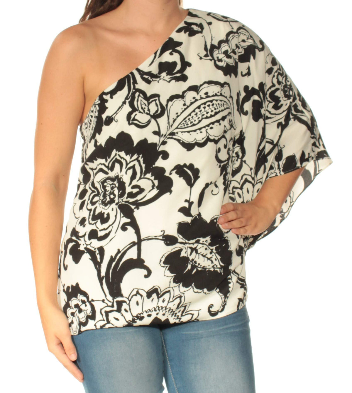 Ralph Lauren Women's Paisley Print Kimono Tunic Top with Self-Tie Belt