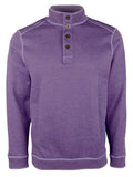 Sudadera Tommy Bahama Flipfield Snap Mock para hombre, color violeta costero jaspeado, talla pequeña