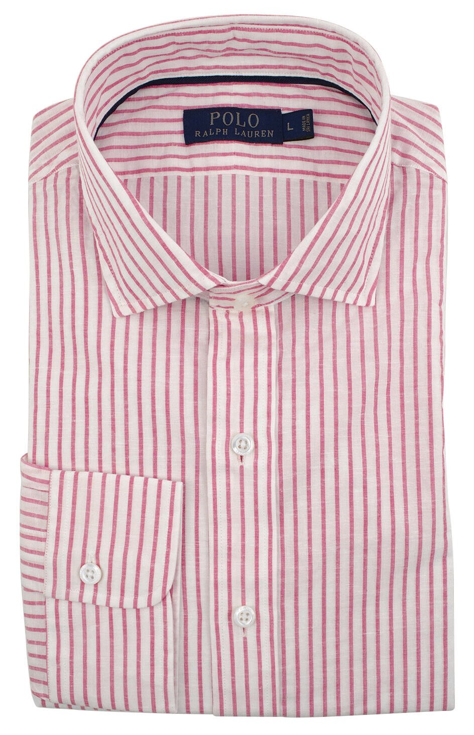 Polo Ralph Lauren Men's Linen Blend Long Sleeve Button-down Shirts Blue Pink