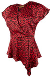 Michael Kors Women's Wildcat Asymmetrical Hank Hem Top Blouse X Small