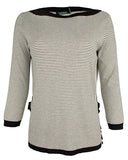 Lauren Ralph Lauren Women's Petite Ruffled Striped Sweater