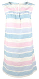 Women's Cora Striped Line Sleeveless Shift Dress Pink - Blue