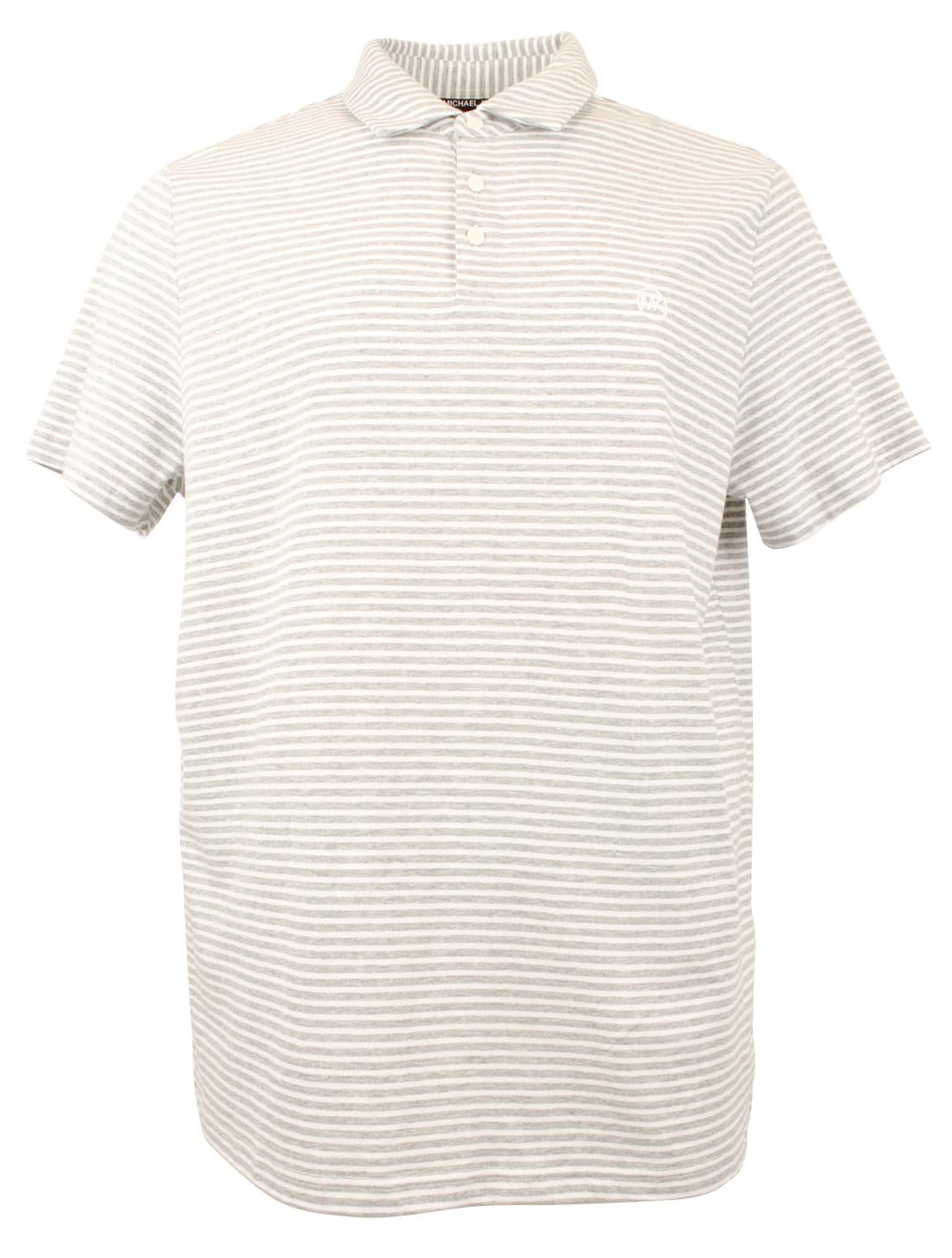 Michael Kors Men's Organic Cotton Striped Short Sleeved Polo Shirt