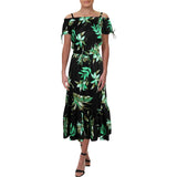 Lauren Ralph Lauren Women's Tropical Print Off Shoulder Dress BG 8