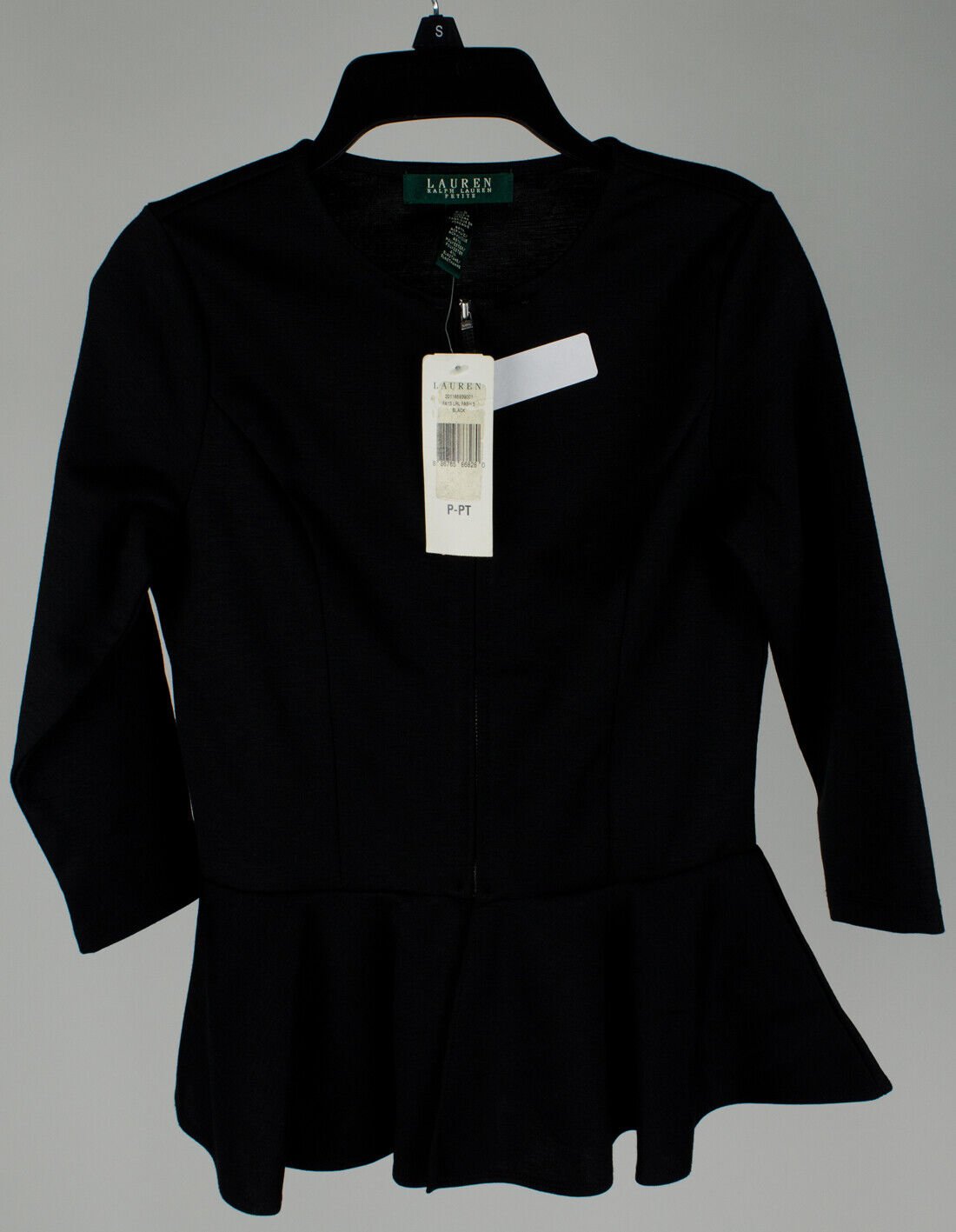 Customer Return Lauren Ralph Lauren Women's Petite Peplum Zip Front Blouse