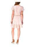 Michael Kors Women's Faux Wrap Smocked Waist Dress