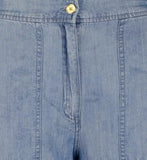 Michael Kors Women's Plus Size Chambray Lightweight Wide Leg Pants 2X