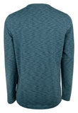 Customer Return Michael Kors Men's Cotton Blend Crew Long Sleeve Shirt Washed Teal Small