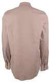 Men's Trim Fit Mini Check Long Sleeves Shirt-C-XX-Large Cordovan