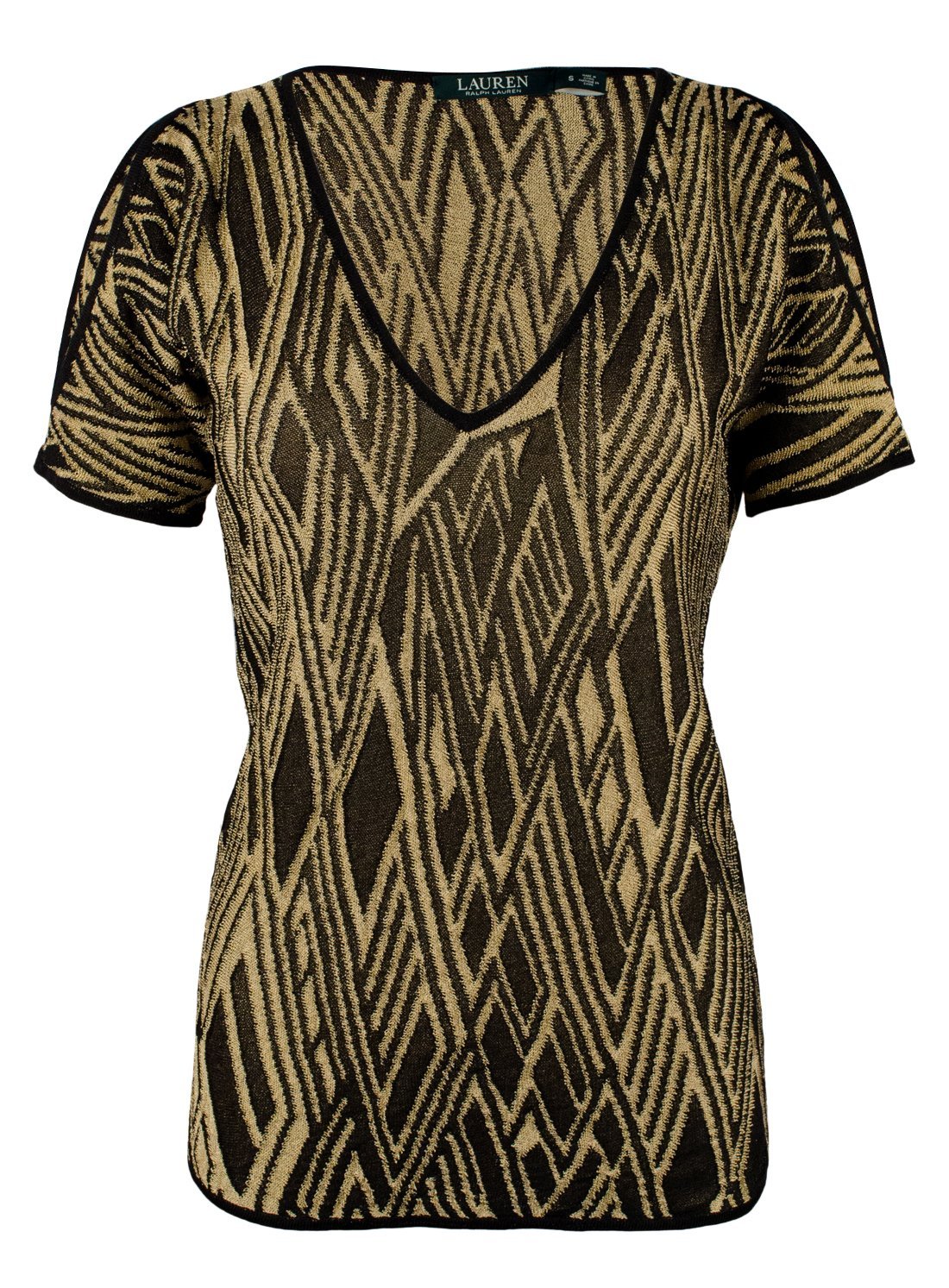 Lauren Ralph Lauren Women's Cutout Shoulder Knit Pattern Sweater