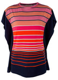 Michael Kors Women's Plus Size Abbey Border Flutter Top M 0X