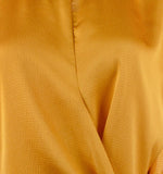 Michael Kors Women's Crew Neck Tie Waist Short Sleeve Blouse