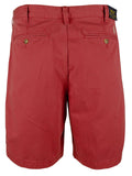 Men's Relaxed Fit 10 Inch Flat Front Chino Shorts Red 40