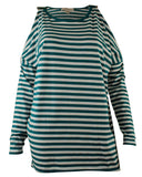 Michael Kors Women's Cold Shoulder Striped Top