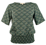 Michael Kors Women's Smocked Hem Top DE XS