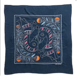 Tory Burch Women Embroidered Toucan Square Scarf 36x36 Inch