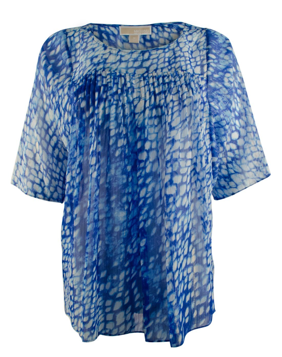 Michael Kors Women's Pleated Patterned Blouse