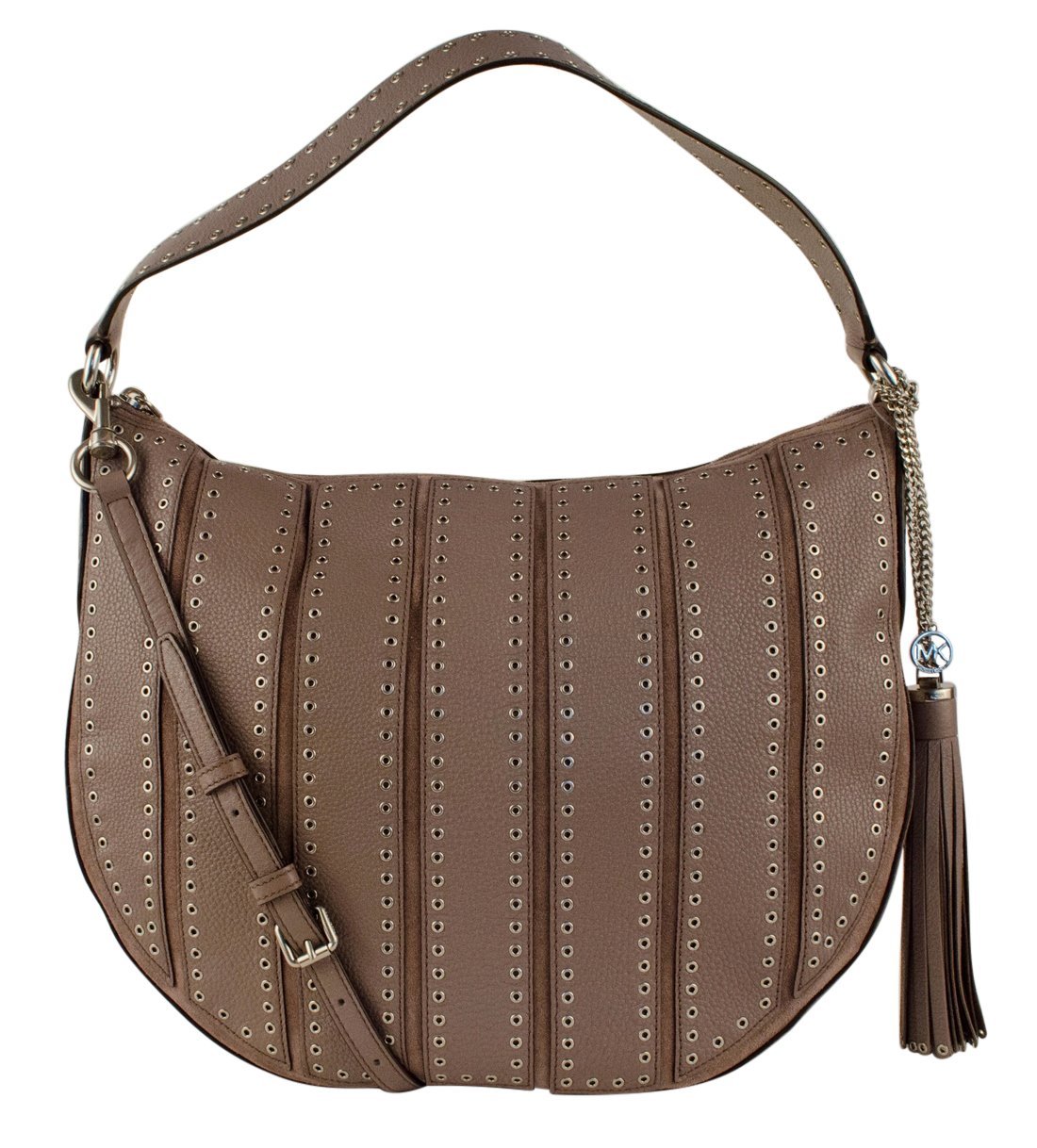 Michael Kors Brooklyn Large Grommet Convertible Hobo Bag, Cinder